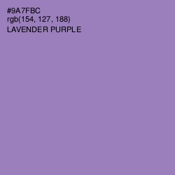 #9A7FBC - Lavender Purple Color Image
